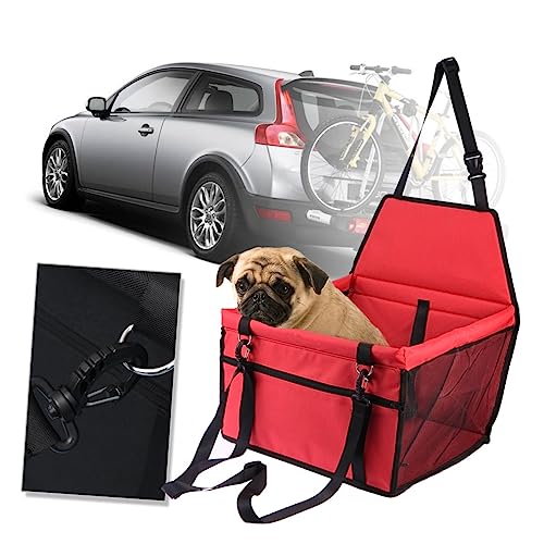 Kisangel Mesh-haustiertasche Haustier Hund Haustiertasche Hundesitz Katze Autositz Autositze Reisetasche Für Haustiere Haustiertasche Für Den Autositz Autobett-haustiertasche Mesh-Sitz Rot von Kisangel