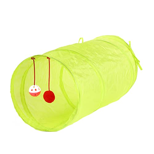 Kisangel Papiertunnel Katzentunnel für große Katzen Katzentunneltasche Katzenrad Katzenspielzeug pet Katzen bettchen Zusammenklappbarer Katzentunnel Faltbares Tunnelspielzeug Polyester von Kisangel