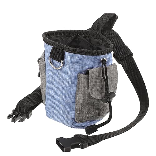 Kisangel Snackpaket für Haustiere pet Supplies hundefutterbeutel Hundetraining Ausrüstung Welpe Haustiertasche tragbare Leckerlitasche Haustier-Snack-Gürteltasche Oxford-Stoff Sky-Blue von Kisangel