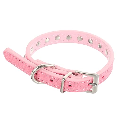 Kisangel Für Hunde Hundehalsband Strassdekor Gepolsterter Hundering Aus Leder Kleines Katzenhalsband Halsabnutzung Für Hunde Kleine Hundehalsbänder Rosa Pu Hündchen von Kisangel