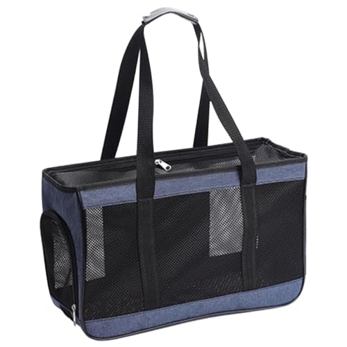 Kisangel Tasche für Haustiere Haustiersachen Faltbare katzentragetasche pet Backpack Dog Carrier Bag Reisetasche Reiserucksack Welpentragetasche für kleine Hunde Katzenhalter Netz Blue von Kisangel