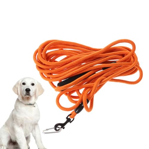 Kisangel Zugseil für Haustiere Zuggurt für Hunde 10 M Länge 10 Mm Breite Orange für Das Hundetraining von Kisangel