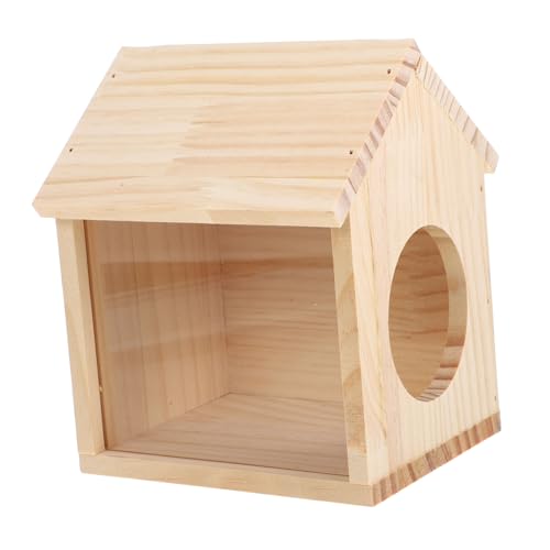 Kisangel Hamsterversteck Burg Spielhaus Versteck und Futterstation Aus Holz Kleiner Lebensraum von Kisangel