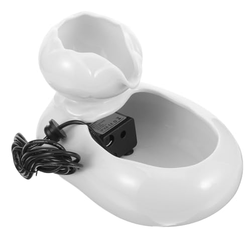 Kisangel Trinkbrunnen für Katzen pet Water Bowl trinkbrunnen Keramik für Katze Automatischer Wassernapf für Hunde Katzenbrunnen aus Porzellan Wasserbrunnen für Katzen Lotus von Kisangel