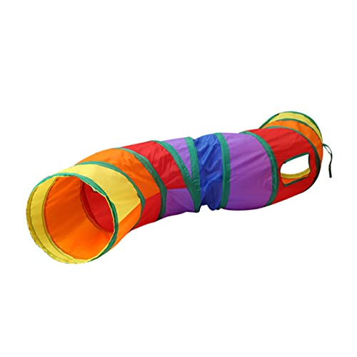 Kisangel Tunnelspielzeug Für Katzen Katzentunnel Drinnen Kätzchenspielzeug Crinkle-Tunnel Für Katzen Katzenspielzeug Katzenspieltunnel Pet-Rohr Kätzchen Spielzeug Indoor-spielset Colorful von Kisangel