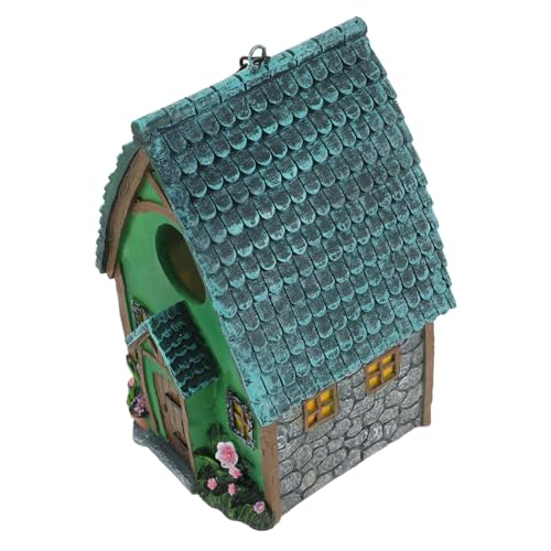 Kisangel Voliere vogelhaus für fensterbank vogelschutz Vogelhaus zur Dekoration Gartendeko Outdoor Dekoration Garten Vogelhaus Vogel Zuhause Vogelnest Nest für Vogel Vogelhaus aus Kunstharz von Kisangel