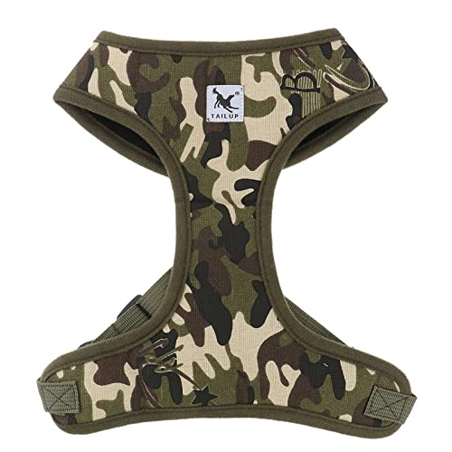 Kisangel Verstellbarer Hunde-Canvas Größe L Camouflage No-Choke-Design für Den Komfort des Welpen von Kisangel