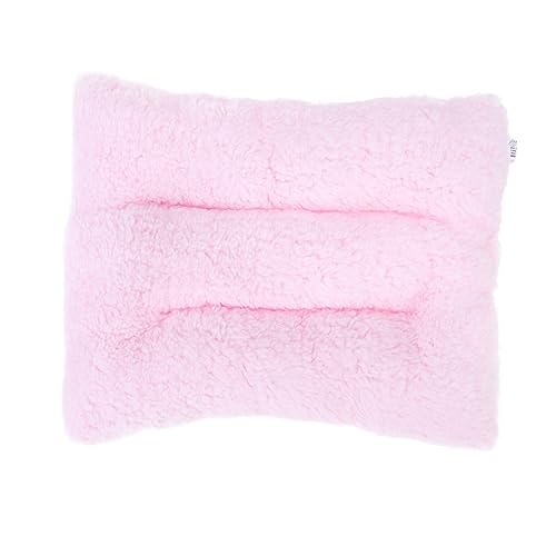 Kisangel Winter Hamster pad Haustiermatte Wintermatte Igel Bett Igeltasche Hasenhaus Hamsterbett kleine Fleecedecke Meerschweinchen Kaninchen Hamster warmes Kissen Schlafmatte Rosa von Kisangel