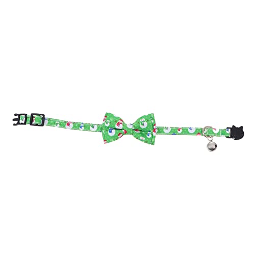 Kisangel ausstecher Rentier Kitten Haustier Glocke katzenhalsbänder easykittie wischtelgeschenk Bowtie Katzenbedarf -Hals- Pet-Bogen-Kette Rostfreier Stahl Green von Kisangel