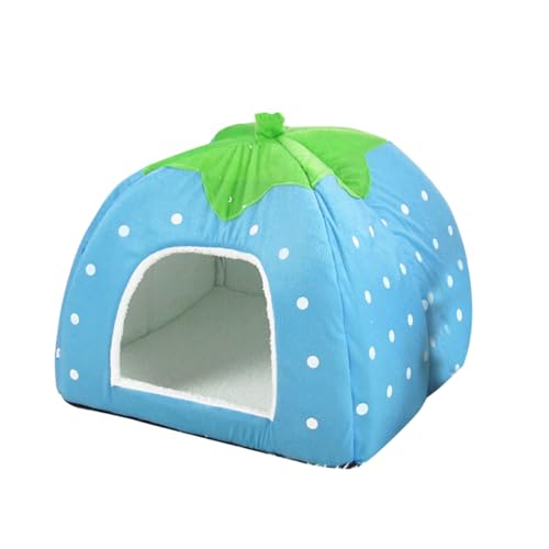 Kisangel hundehaus Bett abnehmbares Produkt für Haustiere kleines hundebett Haustierbetthaus haustierzelt pet Teepee Haustier warmes abnehmbares Haustierbett Erdbeernest Katzenbett von Kisangel