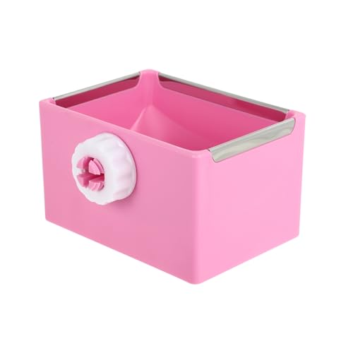 Kisangel quadratische Schüssel für Kaninchen pet Supplies wasserschale Katzen Accessoires Kaninchen Hängekäfig füttern Kiste Hundenapf Kaninchen quadratische Schüssel Futternapf Rosa von Kisangel