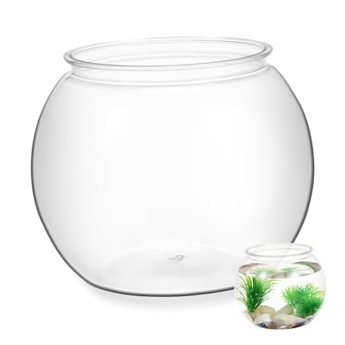 Kisangel transparentes rundes Aquarium empfindliches Aquarium Schwammfilter für Aquarien LED UV einmachgläser bürodeko empfindlicher Bett-Tank transparentes Aquariumbecken das Haustier Weiß von Kisangel