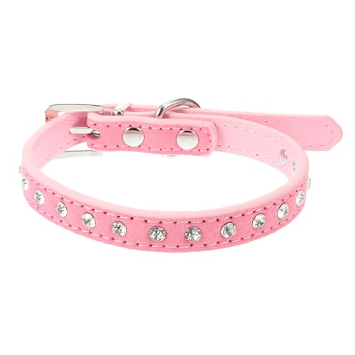 Kisangel Hundehalsband in Blumenform Pu-Material Strass-Akzente Verstellbar Für Haustiere von Kisangel