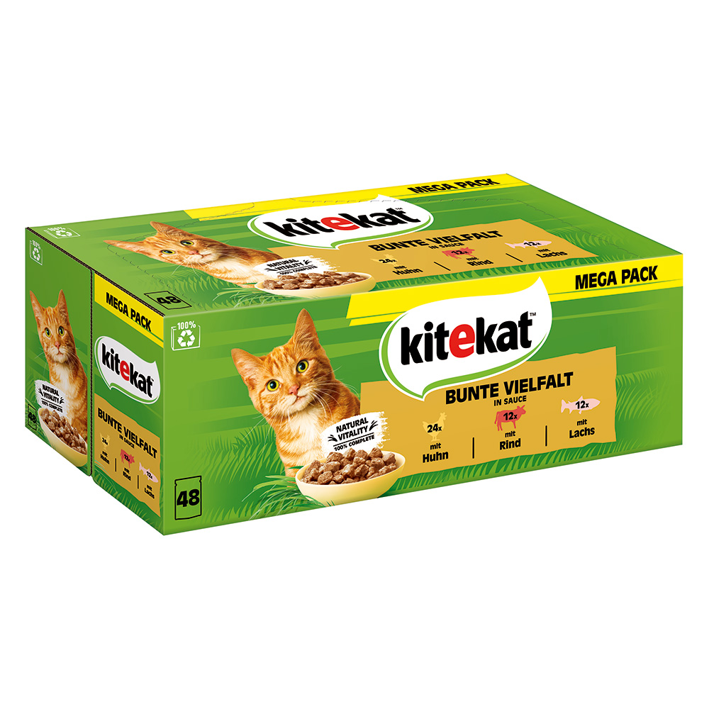 Kitekat Frischebeutel 96 x 85 g - Bunte Vielfalt in Soße von Kitekat