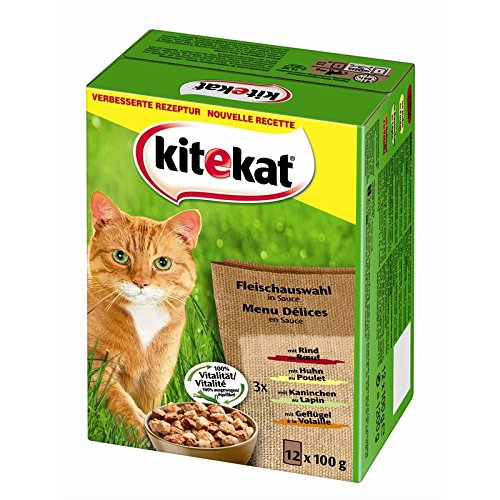 Kitekat Multipack Fleischauswahl in Sauce 4 x 12 x 100 g von Kitekat