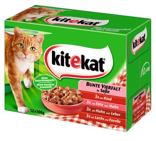 Kitekat Bunte Vierfalt in Soße 4x(12x100g) - Katzenfutter von Kitekat