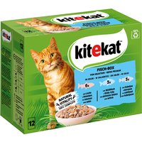 Kitekat Frischebeutel 48 x 85 g - Fisch Box in Gelee von Kitekat