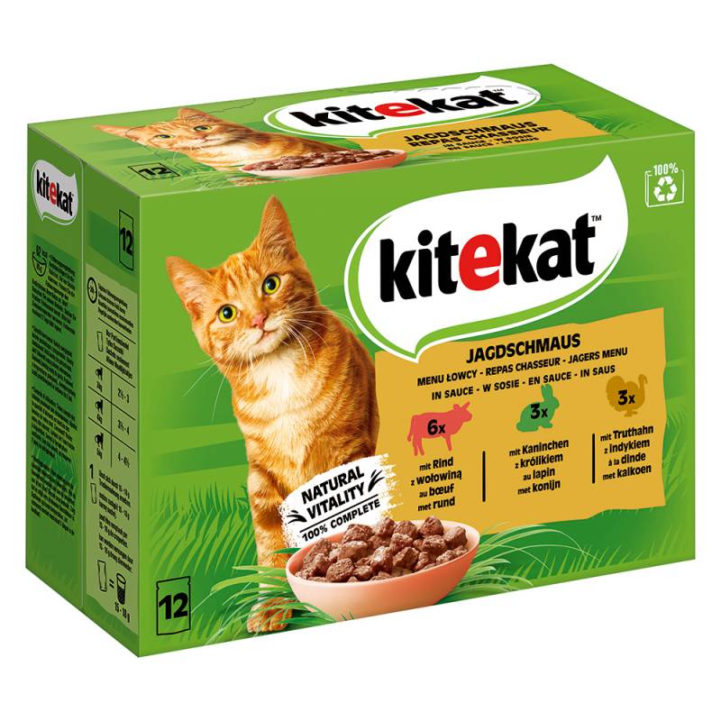 Kitekat Frischebeutel 48 x 85 g - Jagdschmaus in Sauce von Kitekat