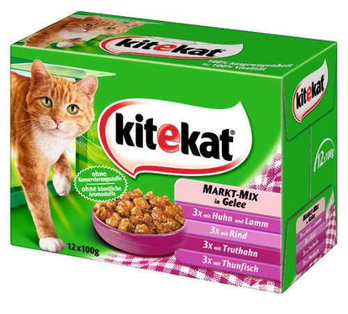 Kitekat Markt-Mix in Gelee 4x(12x100g) - Katzenfutter von Kitekat