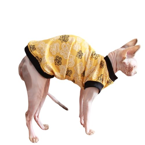 Sphynx Katzenkleidung, Weste, haarlos, Katzen-T-Shirt, Kätzchen, Kätzchen, Weste, Katzen und kleine Hunde, gepunktet, Rundhalsausschnitt, Größe L von Kitipcoo