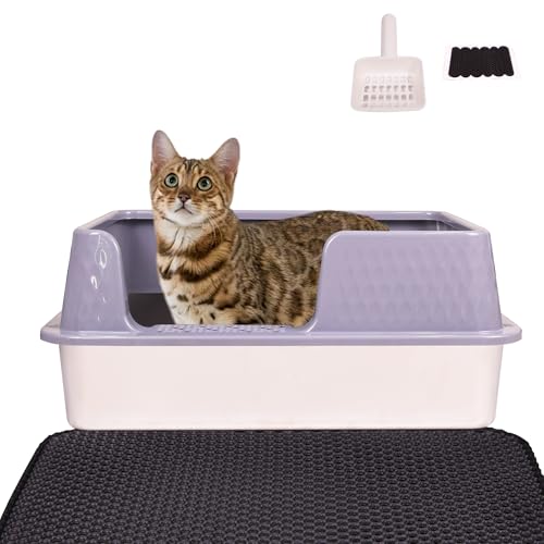 Kittenhood 20 cm hohe Katzentoilette aus Edelstahl, Grau von Kittenhood