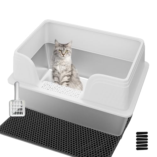 Kittenhood XL Extra große Stahltoilette 30 cm H weiß von Kittenhood