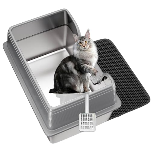 Kittenhood XL Extra große Stahltoilette 30.0 cm H grau von Kittenhood