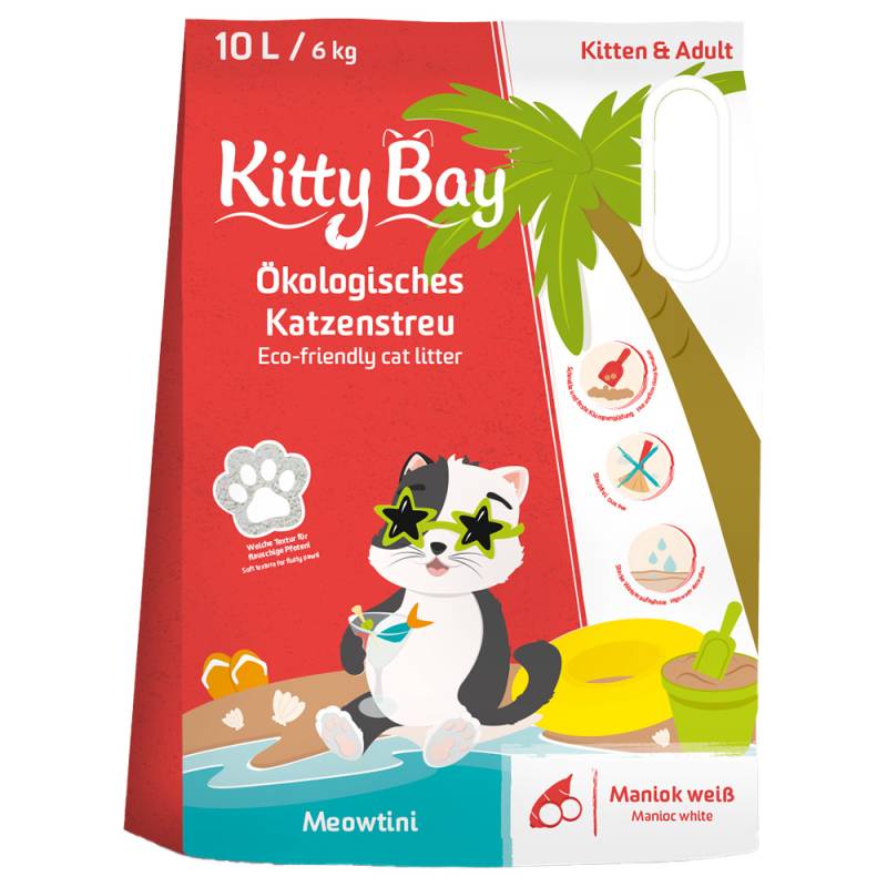 KittyBay Ökologische Katzenstreu Meowtini Weißer Maniok - 10 l (6 kg) von Kitty Bay