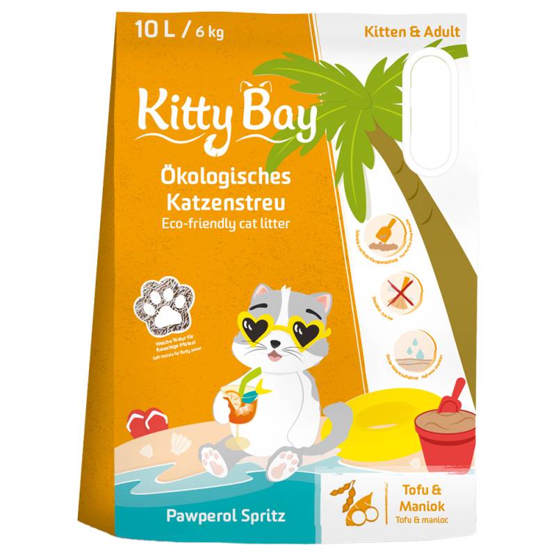 KittyBay Ökologische Katzenstreu Pawperol Spritz Tofu & Maniok - 10 l (6 kg) von Kitty Bay