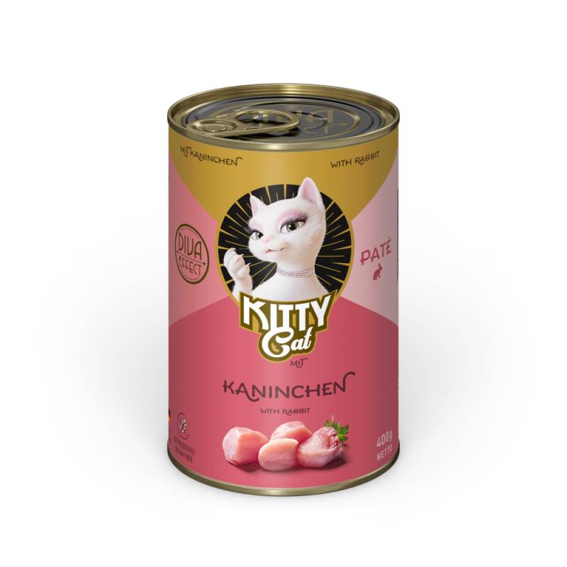 5 + 1 gratis! 6 x 400 g KITTY Cat Adult Pate  - Kaninchen von Kitty Cat