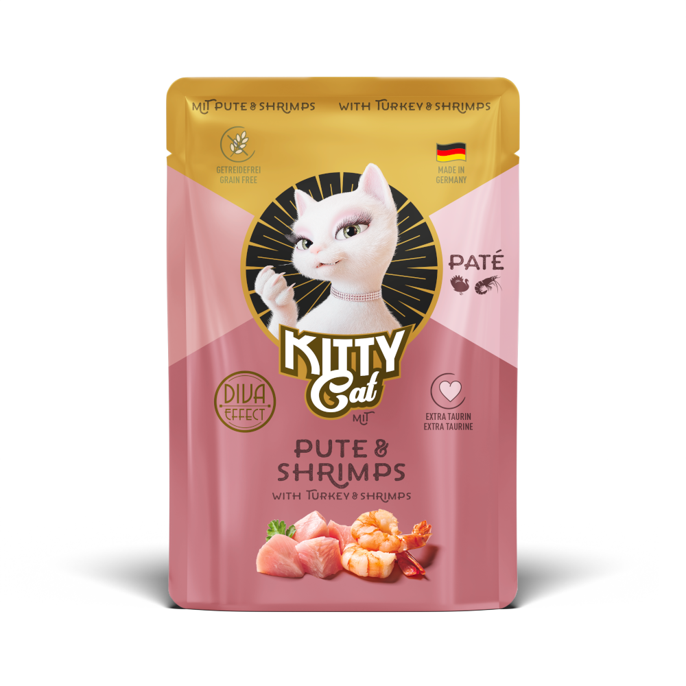 KITTY Cat Paté 6 x 85 g - Pute & Shrimps von Kitty Cat