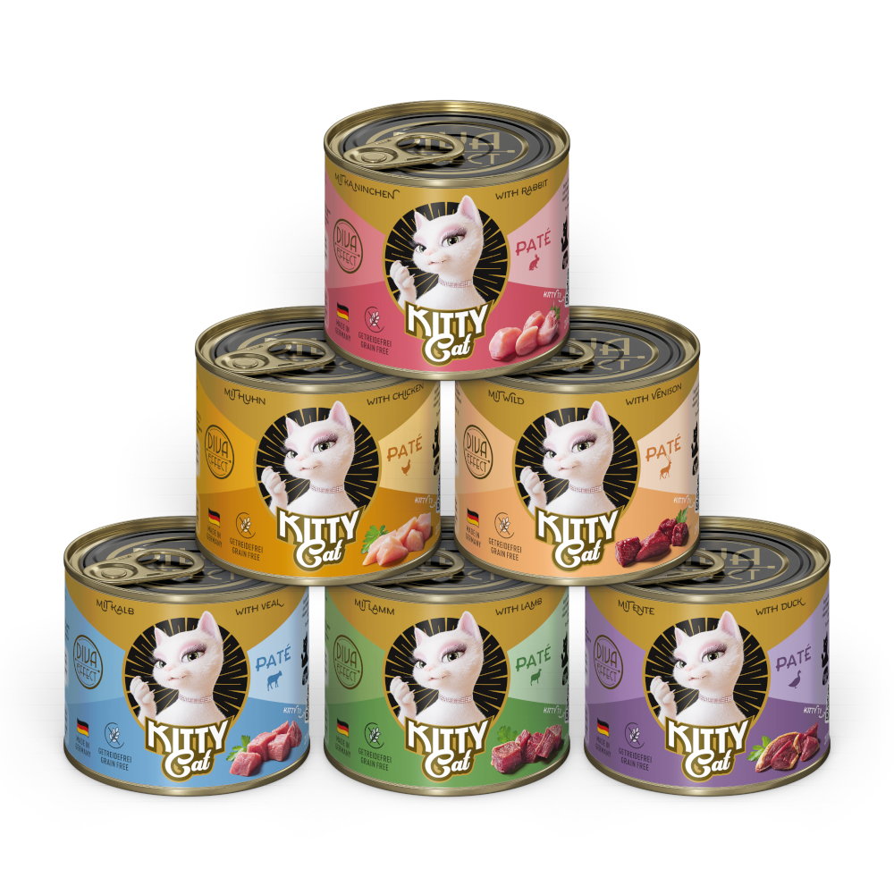 KITTY Cat Adult Pate 6 x 200 g - Mix I (6 Sorten) von Kitty Cat