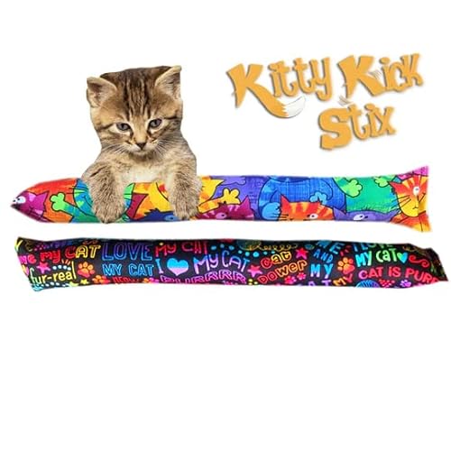 Kitty Kick Stix Katzenminze-Kicker-Spielzeug, 38,1 cm, hergestellt in den USA (keine Katzenminze-Version), 2 Stück von Kitty Kick Stix