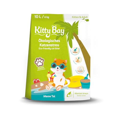 KittyBay – Meow Tai – ÖKO Katzenstreu klumpend und staubfrei, 10 Liter von KittyBay