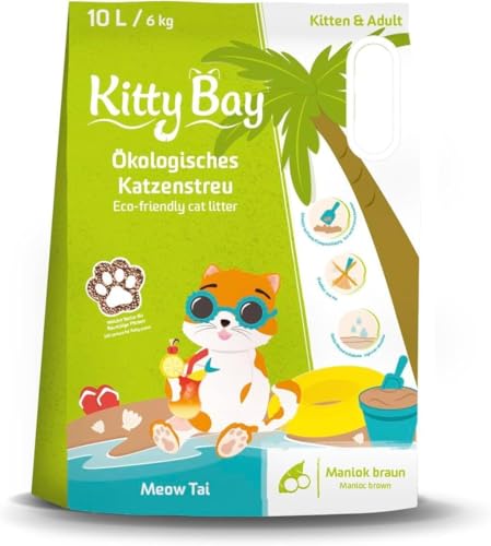 Kitty Bay – Meow Tai – ÖKO Katzenstreu klumpend und staubfrei, 10 Liter von KittyBay