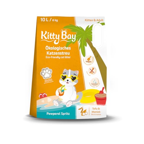 KittyBay – Pawperol Spritz – ÖKO Katzenstreu klumpend und staubfrei, Tofu und Maniok, 10 Liter von KittyBay