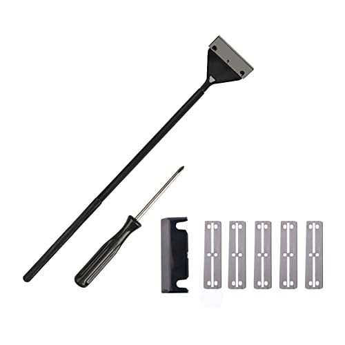 Kiuiom Algenschaber Für Fischbecken,Algae Scraper,Algenschaber Für Aquascape,Aquarium Windscreen Cleaner,Blades Aquarium Glass Cleaner,Long Handle Aquarium Algae Cleaner,Mit Klinge,Schraubendreher von Kiuiom