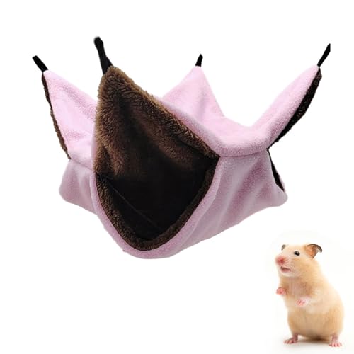 Kiuiom Weiche Und Warme Haustiere Käfig,Meerschweinchen Hängematte,Hängematte Für Kleintiere,Kuschelhöhle Meerschweinchen,Haustier Hängematte,Für Hamster,Frettchen Käfig,Rosa von Kiuiom