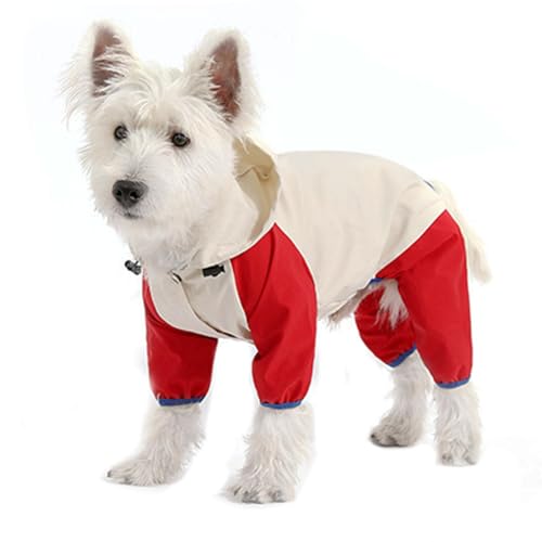 Kixolazr Haustier-Regenmantel, Hunde-Regenjacke,Mit Kapuze verstellbare wasserdichte Kleidung Welpen-Regenmantel | Atmungsaktive Allwetterjacke, Haustier-Regenponcho für Reisen, Training, Joggen von Kixolazr