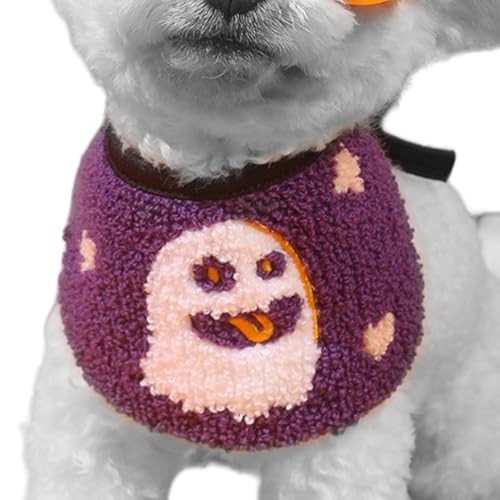 Kixolazr Hunde-Halloween-Bandana,Halloween-Hundeschal, Kreative Haustier-Halloween-Bandana-Hundetaschentücher, Weiches Halloween-Haustier-Lätzchen, Hunde-Bandana-Halsband für tägliche Spaziergänge, von Kixolazr