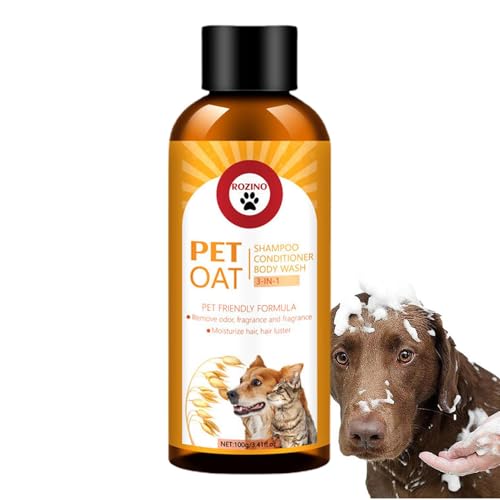 Kixolazr Hundeshampoo, Haustiershampoo - Katzen-Körperwaschshampoo,Hundeshampoo und Spülung befeuchten Haustiershampoo für stinkende Hundewelpen mit Duft von Kixolazr