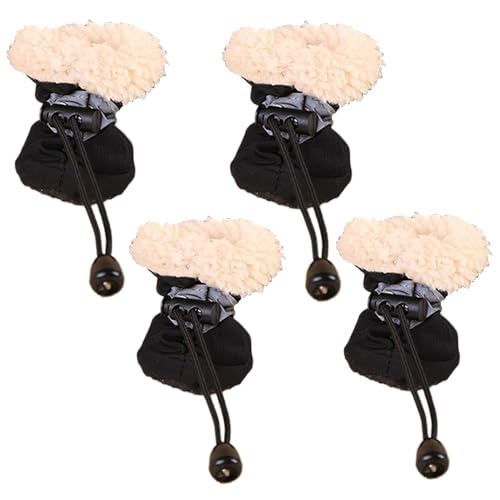 Kixolazr Welpenstiefel für kleine Hunde, Hundestiefel, Pfotenschutz - 4X Winter warme Haustier-Welpen-reflektierende Schneestiefel | rutschfeste Hundeschuhe, waschbare Hundestiefel für kleine und von Kixolazr