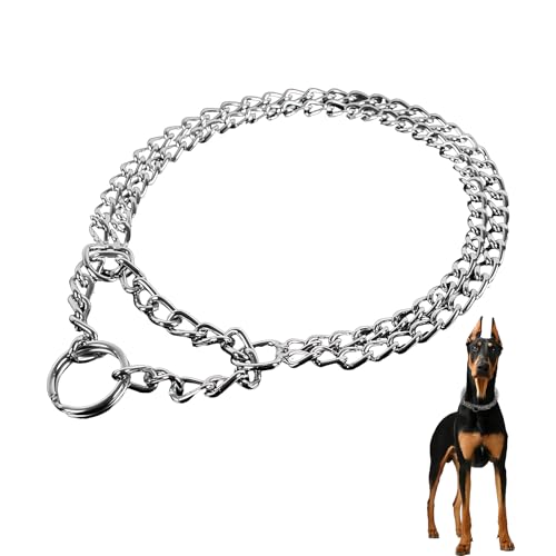 Doppelglied-Hundehalsband, Martingale-Halsband, Anti-Kau-Trainingshalsband, Schlupfhalsband, Choker-Kette für große, kleine, mittelgroße Hunde von KkvoGmle