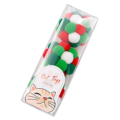 Bälle für Bälle, buntes Plüsch, weich, pelzig, mit integriertem interaktivem Kätzchen-Spielzeug für Hauskatzen, 3 Stück Bälle für Bälle, buntes Plüsch, weich, pelzig, mit integriertem interaktivem Kätzchen-Spielzeug für Hauskatzen, 3 Stück von Klaisy