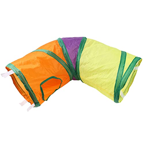 Katzentunnel, Katzenspielzeug, Spieltunnel, Polyester, Versteck in Regenbogenfarben, L-Form, Rohr für Kleintiere Katzentunnel, Katzenspielzeug, Spieltunnel, Polyester, Versteck in Regenbogenfarben, L-Form, Rohr für Kleintiere von Klaisy