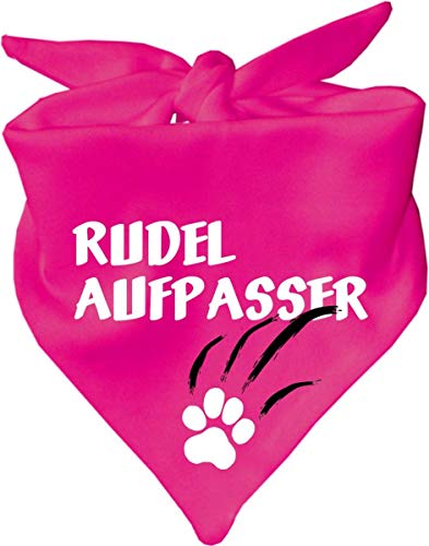 Hunde Dreiecks Halstuch (Fb: pink) (Gr. 1 (55 cm)) Rudelaufpasser von Kleiner Fratz