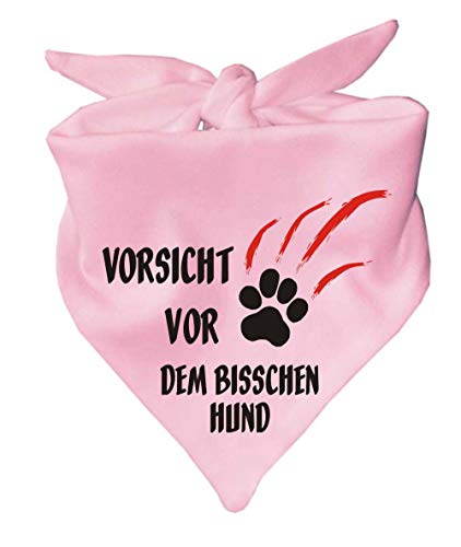 Hunde Dreiecks Halstuch (Fb: rosa) (Gr. 2 (68 cm)) Vorsicht vor dem bisschen Hund von Kleiner Fratz