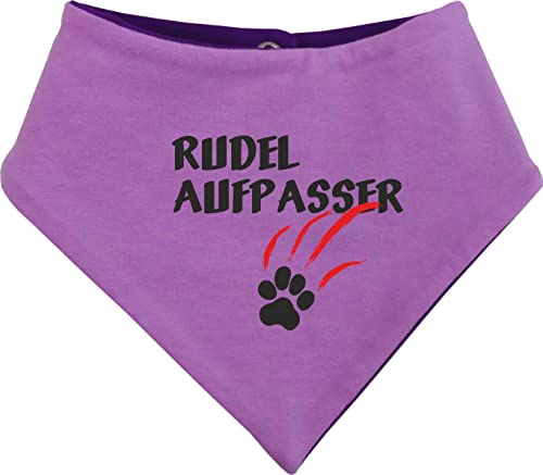 Hunde Wende- Halstuch Multicolor (Fb: lila-Flieder) (Gr.5 - HU 52-60 cm) Rudelaufpasser von Kleiner Fratz