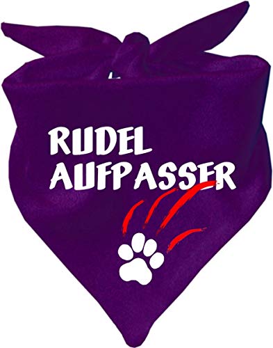 Kleiner Fratz Hunde Dreiecks Halstuch (Fb: dunkellila) (Gr. 1 (55 cm)) Rudelaufpasser von Kleiner Fratz