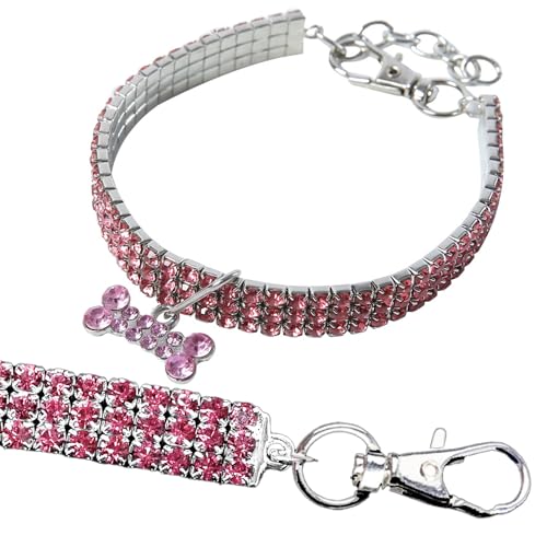 Diamant Hundehalsband Haustier Halsband, Funkelndes Hundehalsband, Mädchen Hundehalsband, kleines Hundehalsband, Mädchen Hundehalsband, niedliches Hundehalsband, geeignet für Katzen und Hunde von Klmfatsig